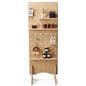 Modern pegboard shelving measures 24 inches wide by 69 inches tall 