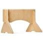 Wooden pegboard floor display with rustic and minimalist look 