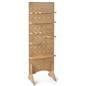 Modern pegboard shelving with eco-friendly natural wood laminate