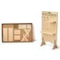 Pegboard retail display with flat-pack carrying case 