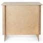 Portable wooden sales counter with floor standing placement 