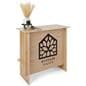 Custom-printed wooden display counter with UV printed graphics 