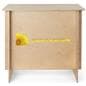 Custom-printed wooden display counter with 26 x 26 printing area 
