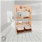 Custom-printed wooden shelf stand with full color printing 