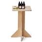 Collapsible wooden retail pedestal with flat pack design 