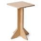 Collapsible wooden retail pedestal with eco-friendly poplar wood construction 