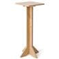 Flat pack retail table with collapsible design 
