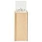 Floor standing donation box with eco-friendly poplar wood build