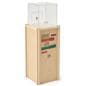 Custom printed donation box with printing on the front panel only