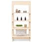 Wood freestanding shelving unit with dual-sided merchandising capabilities