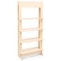 Wood freestanding shelving unit with no tools or hardware required 