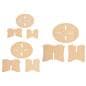 Wood display risers with no hardware need for assembly