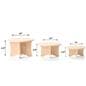 Wood display risers with collapsible build for easy portability