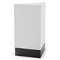 Corner filler sales counter in satin white finish