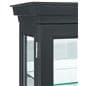 Wood curio cabinet with a black finish