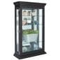 Wood curio cabinet with four shelves
