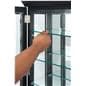 Wood curio cabinet with adjustable shelves