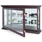 Mirrored curio cabinet with wall mount placement