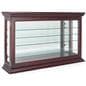 Mirrored curio cabinet with four glass shelves 