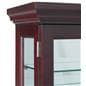 Mirrored curio cabinet with a front open door 