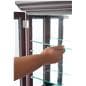 Mirrored curio cabinet with adjustable shelves 