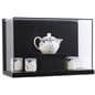 Antique Chinese Tea Set Inside Museum Style Wall Mount Shadow Box