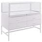 Glass showcase display cabinet with storage