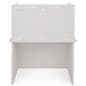 Portable acrylic display counter with sleek satin white finish