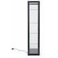 wide black glass curio display cabinet