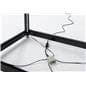 black glass curio display cabinet LED power hub