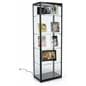 modern-inspired black glass curio display cabinet