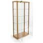double door tall glass display cabinet