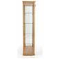 tall glass display cabinet with slim footprint