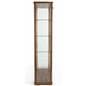 Wide 4-shelf glass curio cabinet