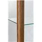 4-shelf glass curio cabinet with solid wood corners