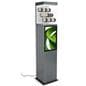 Exhibit pedestal case with video screen and DiviEX software pre-installed 