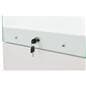 Glass-top pedestal display case with two keys