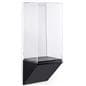 Museum pedestal wedge wall case with acrylic vitrine