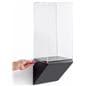 Museum pedestal wedge wall case includes screws to secure display