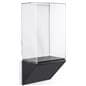 Wedge pedestal wall display case with acrylic vitrine