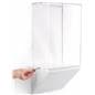 Wedge pedestal museum wall case with screws on side to secure display