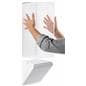 Wedge bottom wall display pedestal is simple to assemble and disassemble