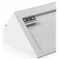 Wedge bottom wall display pedestal with recessed brackets