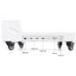 Checkout stand with digital display with ports located on the bottom side of the units base