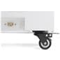 Checkout stand with digital display with four locking caster wheels