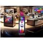 Pedestal display with digital sign with sleek modern style 
