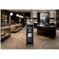 Pedestal display with digital sign with sleek modern style 