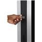Double-sided digital vertical touchscreen kiosk with speakers