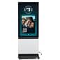 Interactive video kiosk showcasing zoned content with camera app utilized by Spectrio content management software