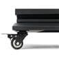 Interactive video kiosk with robust locking caster wheels